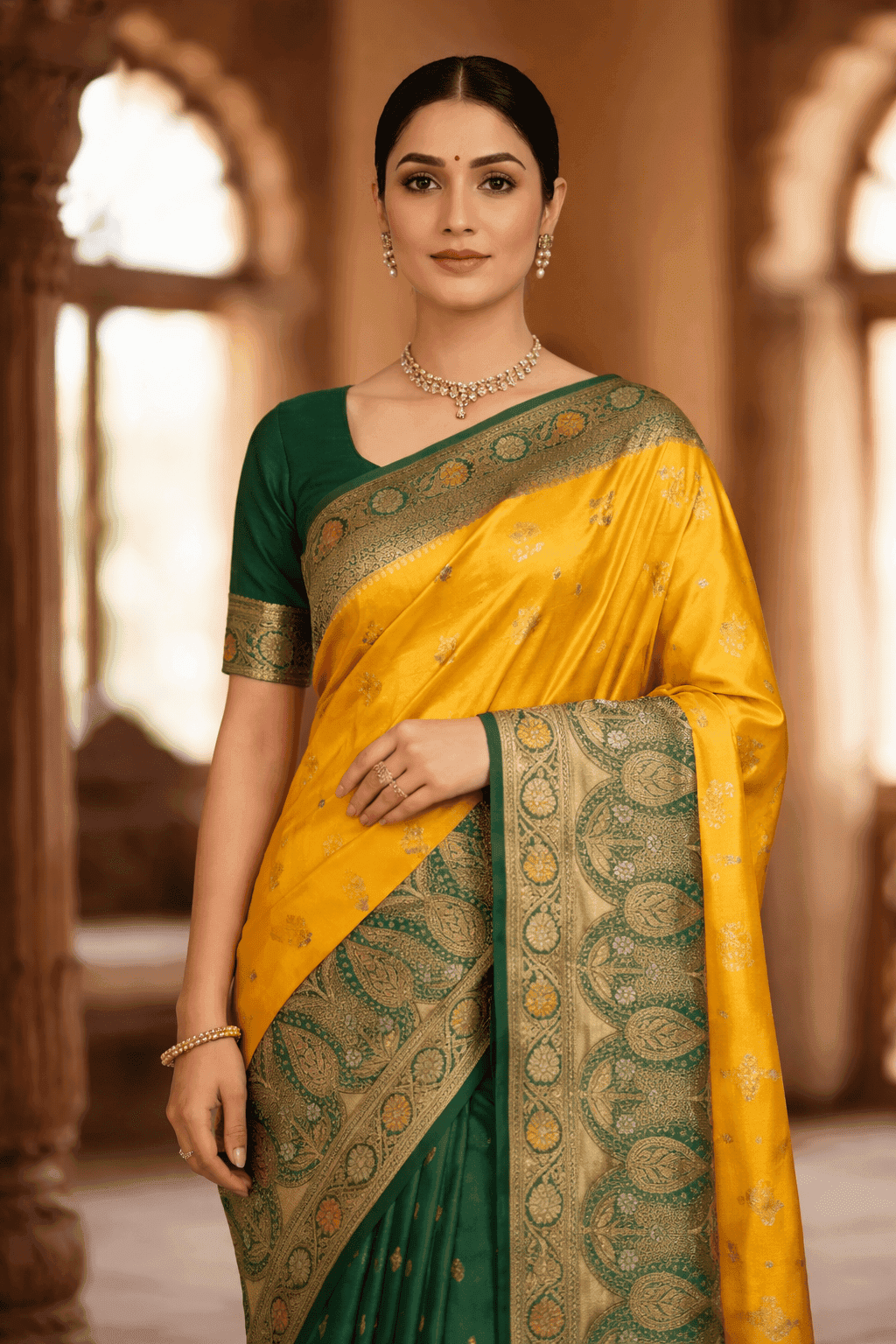 Hand-selected premium silk saree - Matrukrupa Fashions Mobile